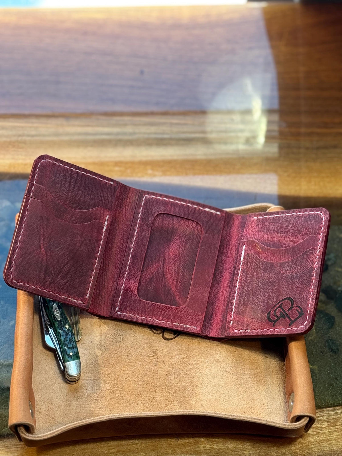 The Joseph – Handmade Tusting & Burnett Goat Leather Trifold Wallet | USA Made