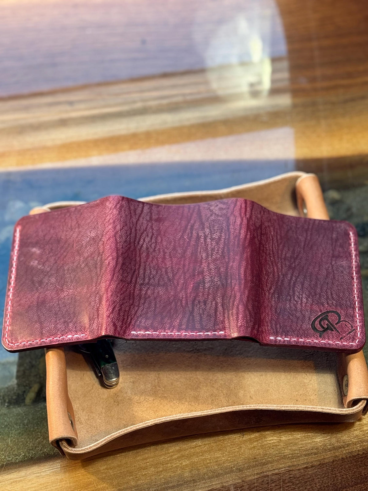The Joseph – Handmade Tusting & Burnett Goat Leather Trifold Wallet | USA Made