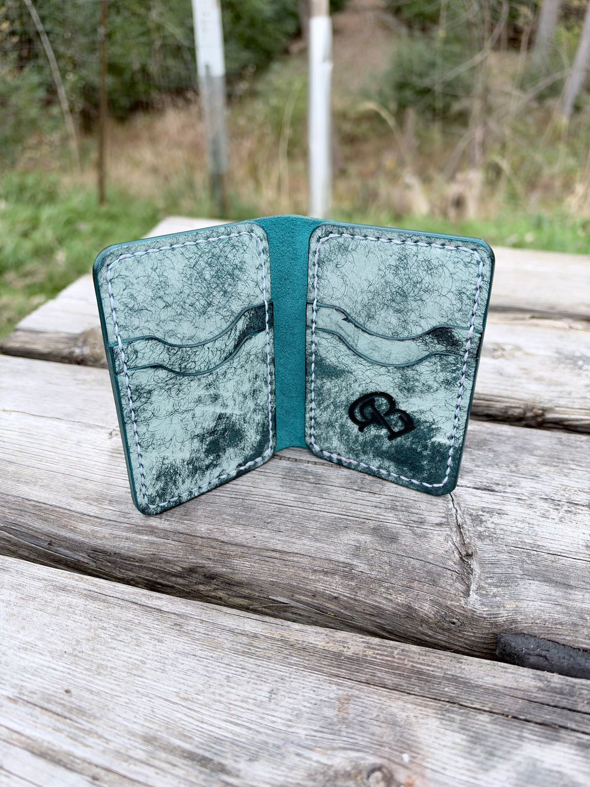 The Kevin – Margot Fog Leather Minimalist Front Pocket Wallet