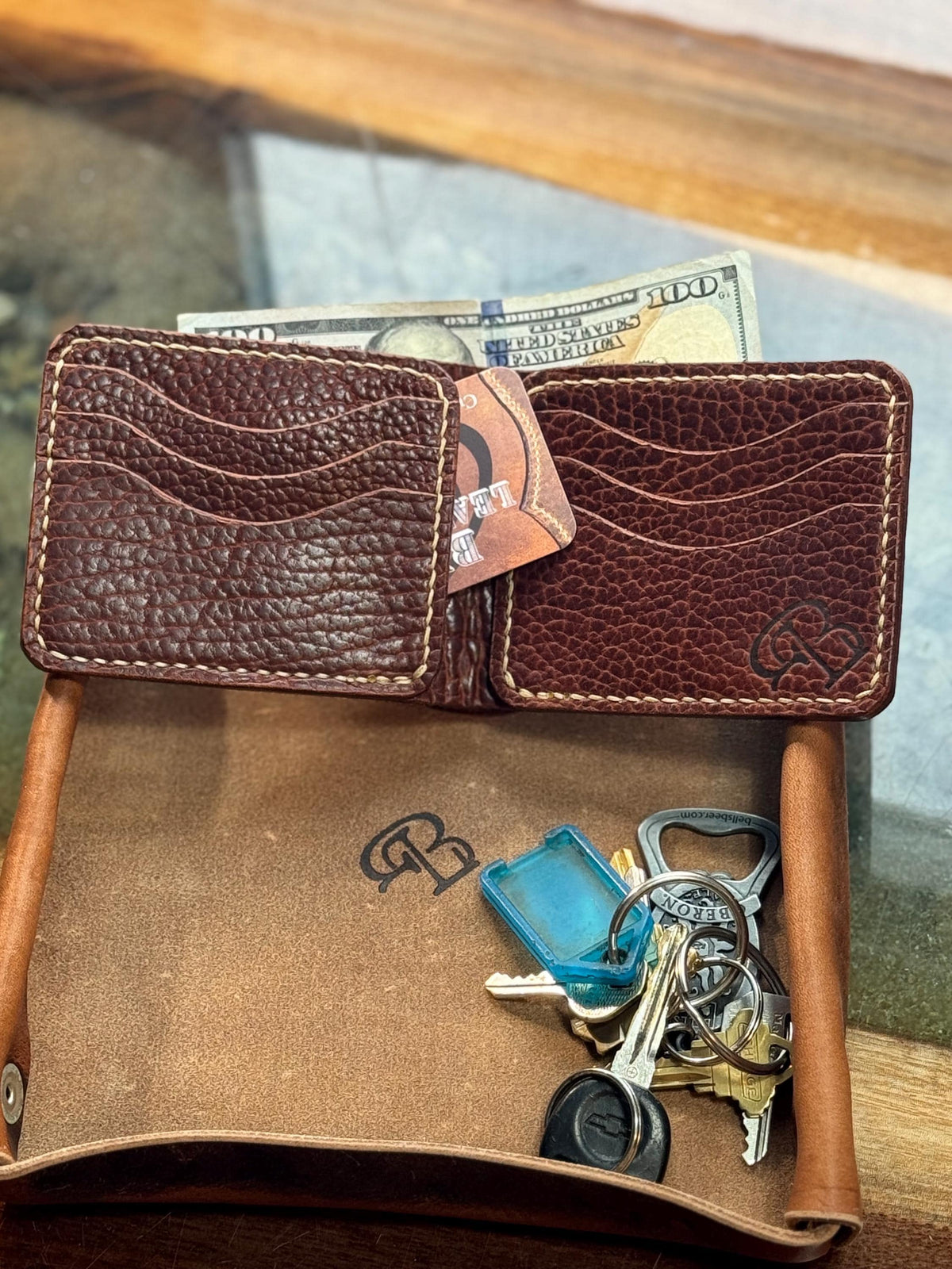 The Eugene – Handmade American Bison Leather Bifold Wallet | USA Made