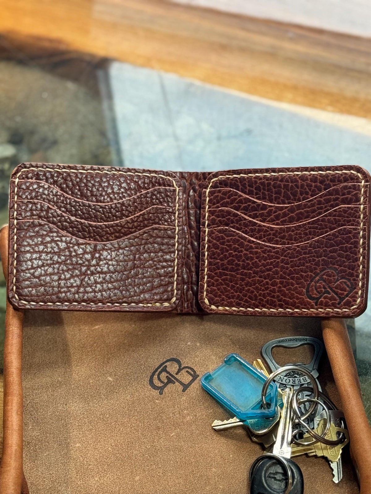 The Eugene – Handmade American Bison Leather Bifold Wallet | USA Made