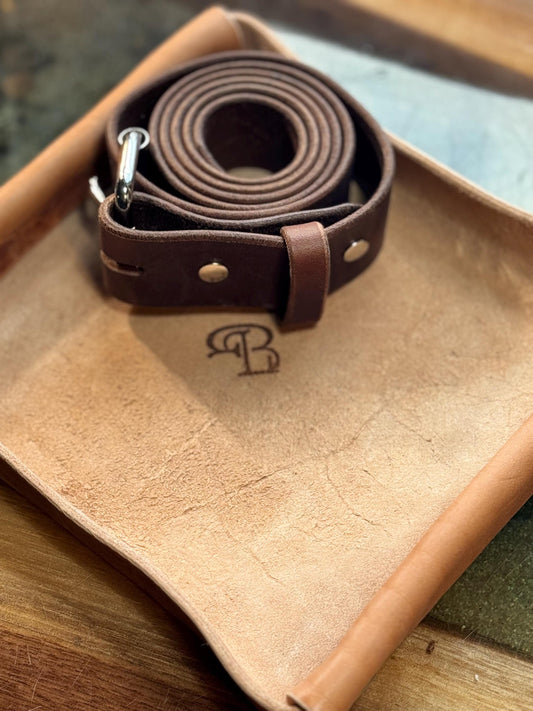 Handmade Horween Chromexcel Leather Belt — Brown, Full-Grain, Hand-Cut in Michigan