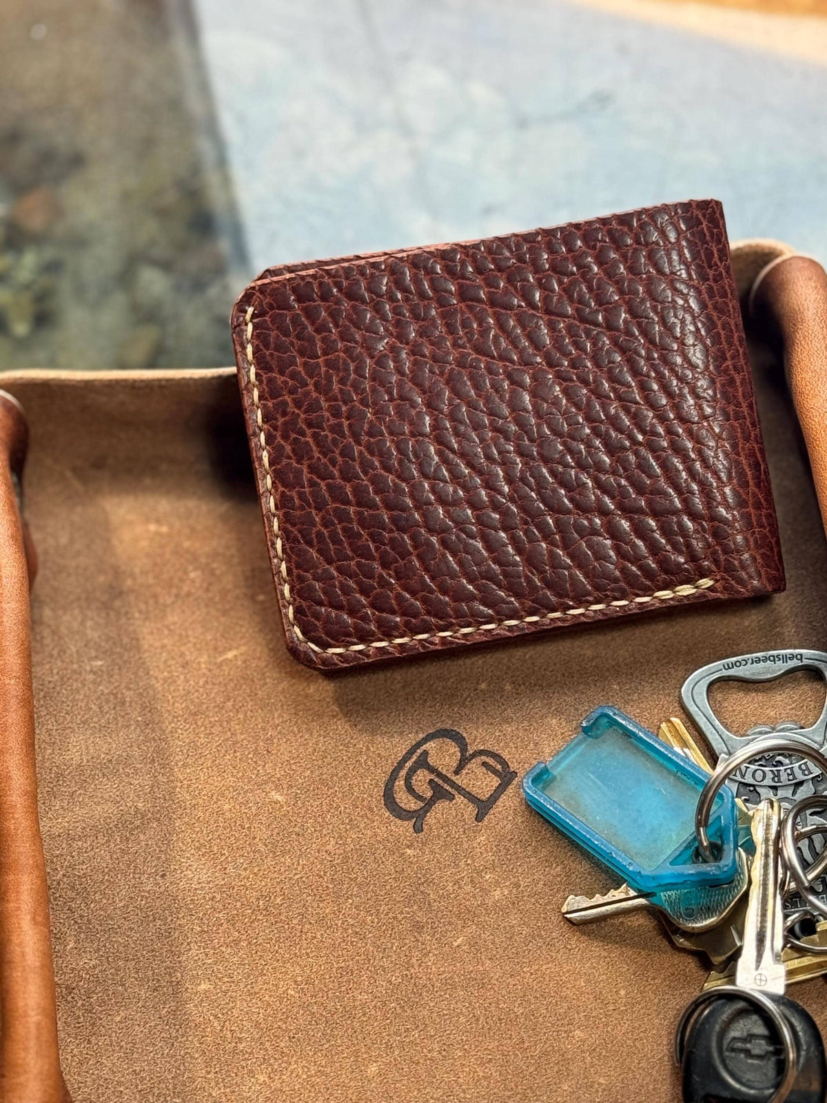 The Eugene – Handmade American Bison Leather Bifold Wallet | USA Made