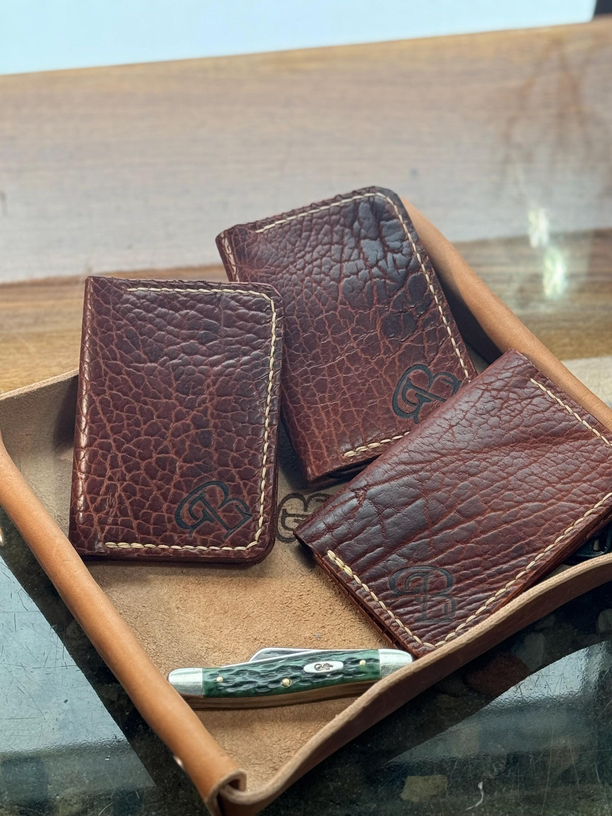 The Kevin – Handmade American Bison Leather Bifold Wallet | USA Made