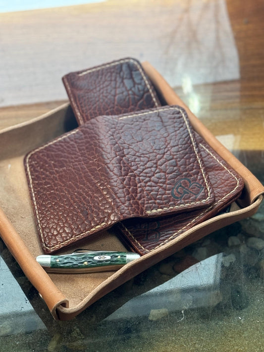 The Kevin – Handmade American Bison Leather Bifold Wallet | USA Made