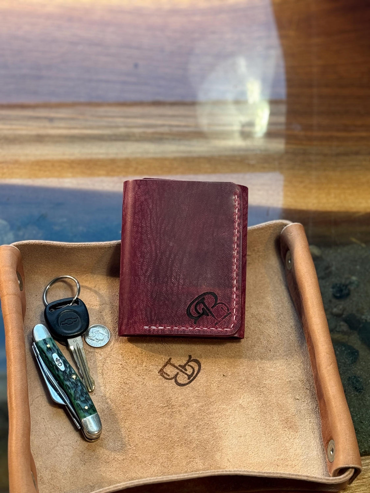 The Joseph – Handmade Tusting & Burnett Goat Leather Trifold Wallet | USA Made